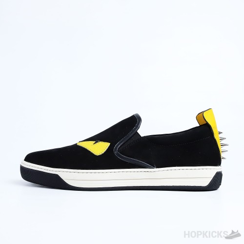 Fendi Monster Eyes Black Suede Sneakers